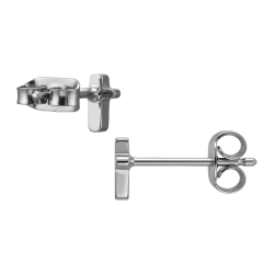 Titan Ohrringe Ohrstecker mit Kreuz