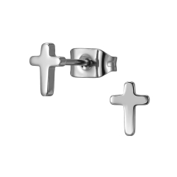 Titan Ohrringe Ohrstecker mit Kreuz
