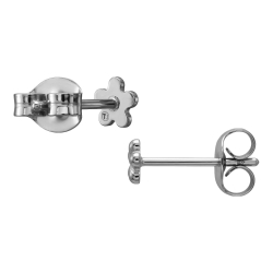 Titan Ohrringe Ohrstecker mit Blume Plumeria Frangipani 4mm