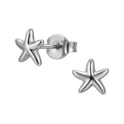Titan Ohrringe Ohrstecker mit Seestern 4mm