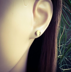 Titan Ohrringe Ohrstecker mit Kreis 6mm goldfarben