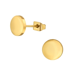 Titan Ohrringe Ohrstecker mit Kreis 4-8mm goldfarben