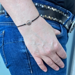 MARTIN1985 Hochwertiges Bolo Armband verstellbar mit Bergen 925 Sterling Silber und Geschenkverpackung