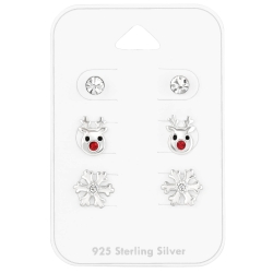 Ohrstecker Set Winter 925 Sterling Silber